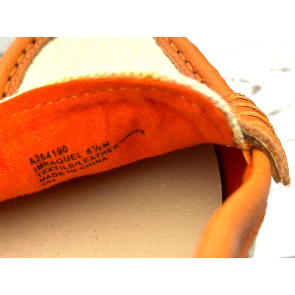 Isaac Mizrahi Live! women's loafers  Orange Trim With Canvas Size 8.5M‎ - Picture 3 of 16